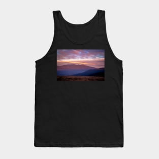 Sunset clouds over mountains Tank Top